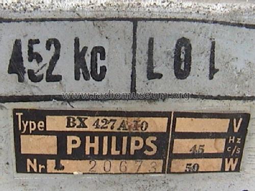 BX427A /10; Philips Belgium (ID = 161332) Radio