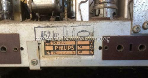 BX455Z; Philips Belgium (ID = 2686588) Radio