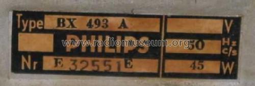 BX493A; Philips; Eindhoven (ID = 2532039) Radio