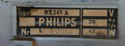 BX548A; Philips Belgium (ID = 1030822) Radio