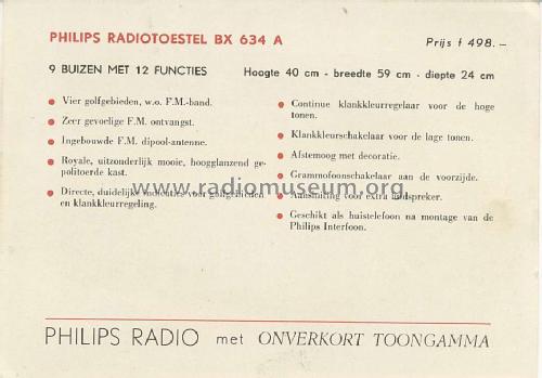 BX634A /01; Philips; Eindhoven (ID = 423680) Radio