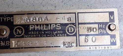 BX680A /48; Philips; Eindhoven (ID = 2597168) Radio