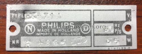BX871A; Philips; Eindhoven (ID = 2521122) Radio