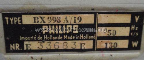 Bi-Ampli BX998A /19; Philips; Eindhoven (ID = 1839861) Radio