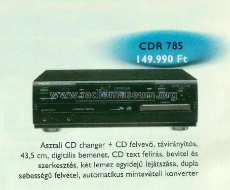 CD Changer & Recorder CDR 785; Philips; Eindhoven (ID = 2577131) R-Player