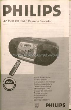 CD Radio Cassette Recorder AZ1508; Philips; Eindhoven (ID = 2138988) Radio