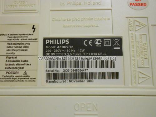 CD Soundmachine AZ1027 /12; Philips; Eindhoven (ID = 2163084) Radio