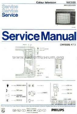 Colour Television 16C929 Ch= KT3; Philips; Eindhoven (ID = 1336980) Televisión