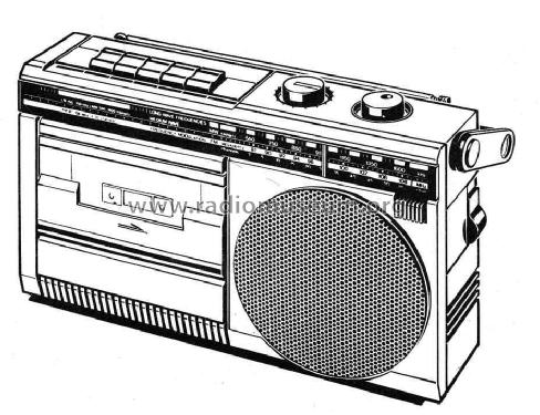 2 Band Radio Cassette Recorder D7030 /00; Philips - Österreich (ID = 812171) Radio