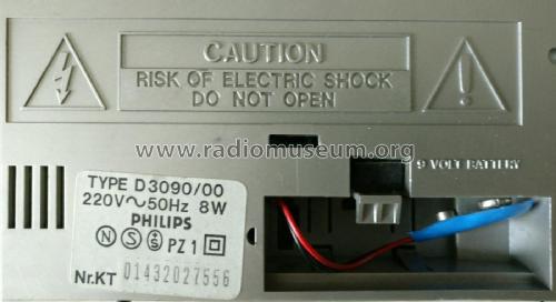 2-Band Clock Radio D-3090 /00; Philips; Eindhoven (ID = 2532131) Radio