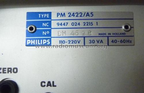 Digital Multimeter PM2422 /A2 /A5; Philips; Eindhoven (ID = 1037846) Equipment