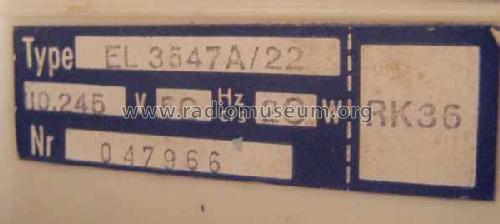 RK36 EL3547A /22; Philips Radios - (ID = 1502533) Sonido-V