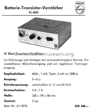 EL6603; Philips; Eindhoven (ID = 2712438) Ampl/Mixer