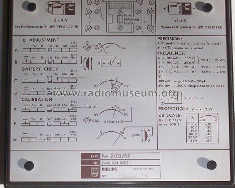 Electronic VAOhm-meter PM2403 /08; Philips; Eindhoven (ID = 1177581) Equipment