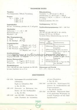 Fernseh-Oszillograph GM5653; Philips; Eindhoven (ID = 2712477) Equipment