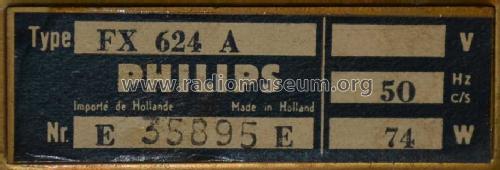 FX624A; Philips; Eindhoven (ID = 1412044) Radio