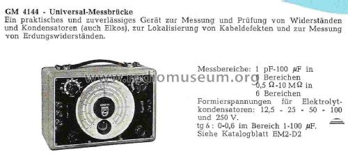 GM4144; Philips; Eindhoven (ID = 1019630) Equipment