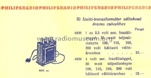 Heiztransformator 4008; Philips; Eindhoven (ID = 2247143) Aliment.