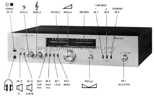 Hi-Fi Amplifier A6393 /13; Philips; Eindhoven (ID = 1684336) Ampl/Mixer