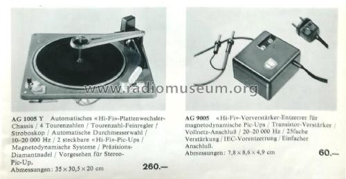 Hi-Fi Automatische Platenwisselaar AG1005; Philips; Eindhoven (ID = 2344604) R-Player