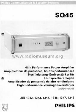 High Performance Power Amplifier SQ45 LBB-1342; Philips; Eindhoven (ID = 804870) Verst/Mix