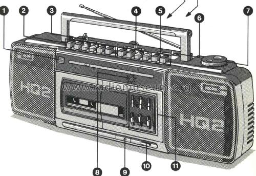 HQ2 Stereo Radio Recorder D8198 /00R /02R /05R; Philips; Eindhoven (ID = 2579011) Radio