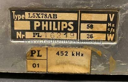 L5X78AB; Philips Belgium (ID = 2520953) Radio