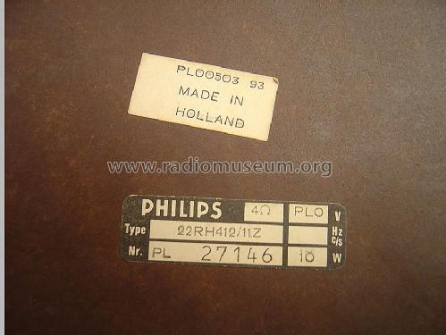 Lautsprecherbox 22RH412 /11Z; Philips; Eindhoven (ID = 499175) Speaker-P