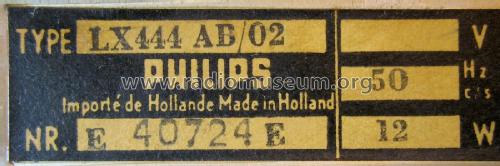 LX444AB /02; Philips; Eindhoven (ID = 2538139) Radio