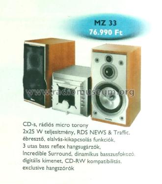 Micro Tower MZ 33; Philips; Eindhoven (ID = 2577250) Radio