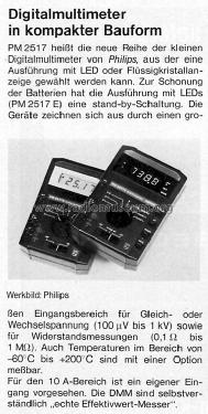Digital Multimeter PM 2517 E; Philips; Eindhoven (ID = 1004521) Equipment