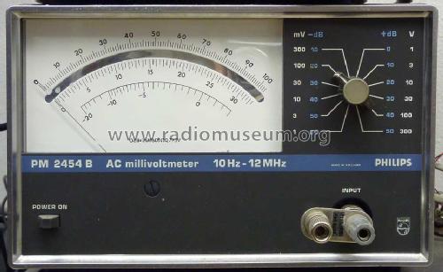 AC Millivoltmeter PM 2454B; Philips; Eindhoven (ID = 1420284) Equipment