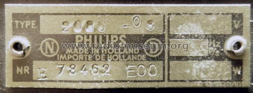 Philetta 208U-08; Philips; Eindhoven (ID = 2373085) Radio