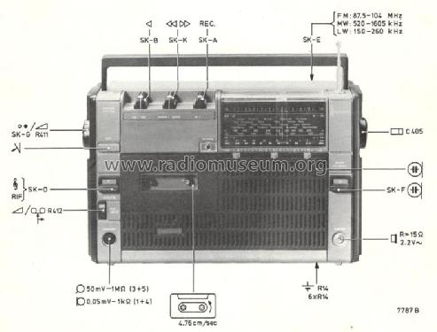 Radio-Recorder 22RR263 /00; Philips; Eindhoven (ID = 1601398) Radio