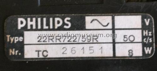 Radio Recorder RR722 22RR722 /59; Philips; Eindhoven (ID = 2549592) Radio