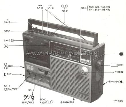 Radio-Recorder 90AR166 /00; Philips; Eindhoven (ID = 1603730) Radio