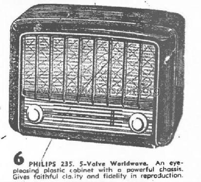 Radioplayer 235; Philips Electrical (ID = 2689496) Radio