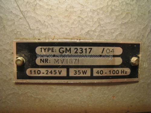 RC-Generator GM-2317 /03 /04; Philips; Eindhoven (ID = 1994155) Equipment