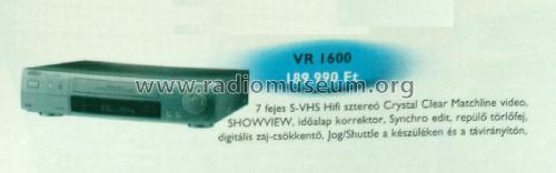 S-VHS HiFi Stereo VR1600; Philips; Eindhoven (ID = 2577119) Sonido-V