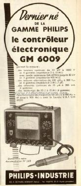 Service-Röhrenvoltmeter GM6009; Philips; Eindhoven (ID = 526494) Equipment