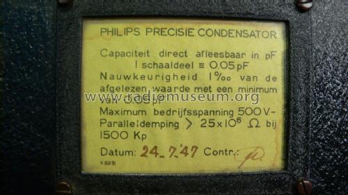 Variabele Standaardcondensator - Standard-Drehkondensator GM4352; Philips; Eindhoven (ID = 2525745) Equipment