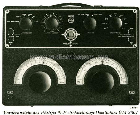 NF-Schwebungsoszillator - Toongenerator GM2307; Philips; Eindhoven (ID = 654823) Equipment
