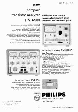 Transistor analyzer PM6503; Philips; Eindhoven (ID = 2893531) Equipment