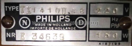 TX1410U-48; Philips; Eindhoven (ID = 2042106) Television