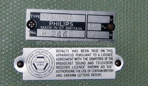 523UB -15; Philips Electrical, (ID = 2038681) Radio