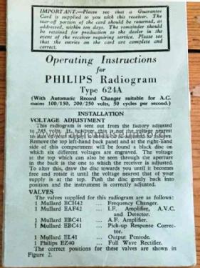 Radiogram 624A; Philips Electrical, (ID = 2067110) Radio