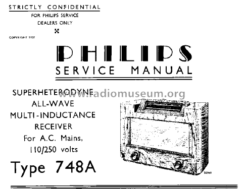 748A; Philips Electrical, (ID = 2380421) Radio
