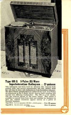 All-Wave Radiogram 699A; Philips Electrical, (ID = 2301510) Radio