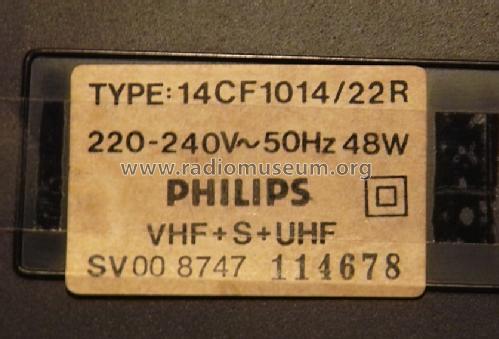 Philetta 2005 14CF1014 /22R Ch= CF1; Philips, Singapore (ID = 1634712) Television