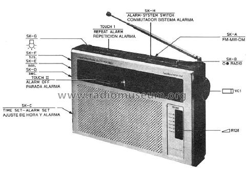 Radio reloj portatil 90AS100 /00 /01 /15 /40 /45; Philips Ibérica, (ID = 736710) Radio